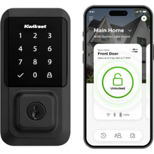 Load image into Gallery viewer, Kwikset Halo Touchscreen Wi - Fi Smart Deadbolt Hardware Lock with Smartkey Satin Nickel