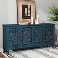 Load image into Gallery viewer, HLR 48" Accent Cabinet with 4 Doors, Vintage Hollow Carving Storage Credenza, Sideboards and Buffets Cabinet for Living Room, Kitchen, Dining Room, Entryway