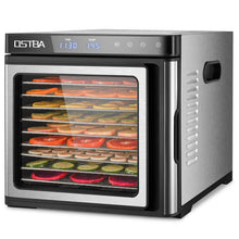Load image into Gallery viewer, Ostba Appliance Ostba Food Dehydrator Machine, 9 Stainless Steel Trays Dehydrators for Food and Jerky, Herbs, Veggies, Fruits, Adjustable Temperature