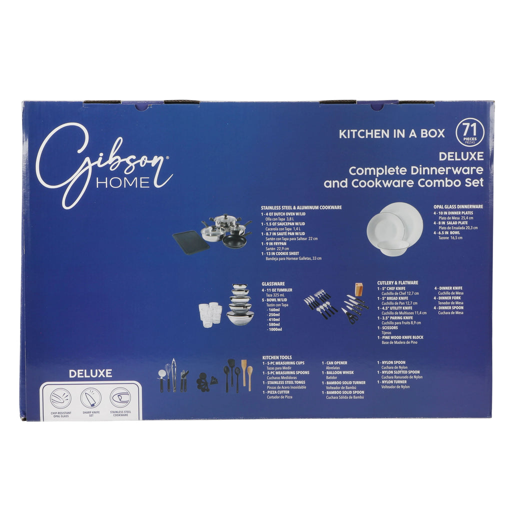 Gibson Home 71 - Piece Stainless Steel Silver Cookware Combo Set