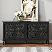 Load image into Gallery viewer, HLR 48" Accent Cabinet with 4 Doors, Vintage Hollow Carving Storage Credenza, Sideboards and Buffets Cabinet for Living Room, Kitchen, Dining Room, Entryway