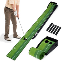 Load image into Gallery viewer, Tangkula Putting Green Indoor Golf Putting Mat 3 Putting Practice Balls Golf Training Aid for Home Office &amp; Outdoors