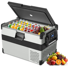 Load image into Gallery viewer, 12V Portable Car Refrigerator Freezer, 34 Quart/32L Fridge with DC 12/24V and AC Adapter for Camping, Truck, RV, Van or Boat