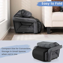 Load image into Gallery viewer, 6-Position Adjustable Floor Sofa Bed, Folding Lazy Sofa Chaise Lounger Recliner with Armrests &amp; Footrests for Living Room, Bedroom &amp; Gaming