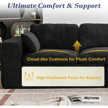 Load image into Gallery viewer, AECOJOY 110" Oversized Sofa for Living Room, 3 Seater Cloud Boneless Couch with Fluffy Seat Cushions
