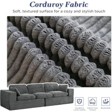 Load image into Gallery viewer, AECOJOY 110" Oversized Sofa for Living Room, 3 Seater Cloud Boneless Couch with Fluffy Seat Cushions