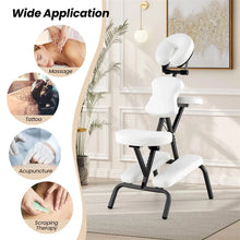 Load image into Gallery viewer, Portable Lightweight Massage Chair, PU Leather Tattoo Spa Chair with Thickened Sponge &amp; Carrying Bag, Folding Travel Chair for Massage Therapy