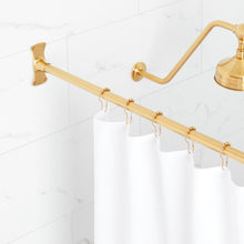 Load image into Gallery viewer, 72" Brass Straight Shower Curtain Rod Signature Hardware Finish: Brushed Gold
