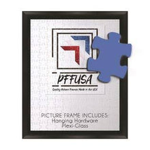 Load image into Gallery viewer, PictureFrameFactoryOutlet Puzzle Frame | Picture Frame | Poster Frame | Puzzle Frame | 1.25 inch Black MDF Frame | Plexi Glass and Hanging Hardware