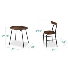 Load image into Gallery viewer, Best Choice Products 3 - Piece Modern Oval Dining Table Set, Small Kitchen Dinette W/ 2 Chairs - Black/Black