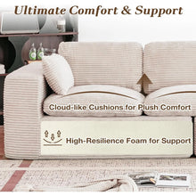 Load image into Gallery viewer, AECOJOY 110" Oversized Sofa for Living Room, 3 Seater Cloud Boneless Couch with Fluffy Seat Cushions
