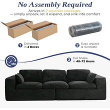 Load image into Gallery viewer, AECOJOY 110" Oversized Sofa for Living Room, 3 Seater Cloud Boneless Couch with Fluffy Seat Cushions