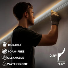 Load image into Gallery viewer, 7 - Piece 94.5 (55.12 Ft) Crown Molding with Duct Kit for Seamless Ambient Home Accent Lighting | Waterproof Channel for Easy LED Strip Installation (CROWN MOLDING WITH LED DUCT)