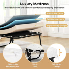 Load image into Gallery viewer, Cot Size Rollaway Guest Bed with Memory Foam Mattress, 75"x31" Portable Folding Bed with Heavy-Duty Metal Frame for Home Office Small Spaces