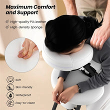 Load image into Gallery viewer, Portable Lightweight Massage Chair, PU Leather Tattoo Spa Chair with Thickened Sponge &amp; Carrying Bag, Folding Travel Chair for Massage Therapy