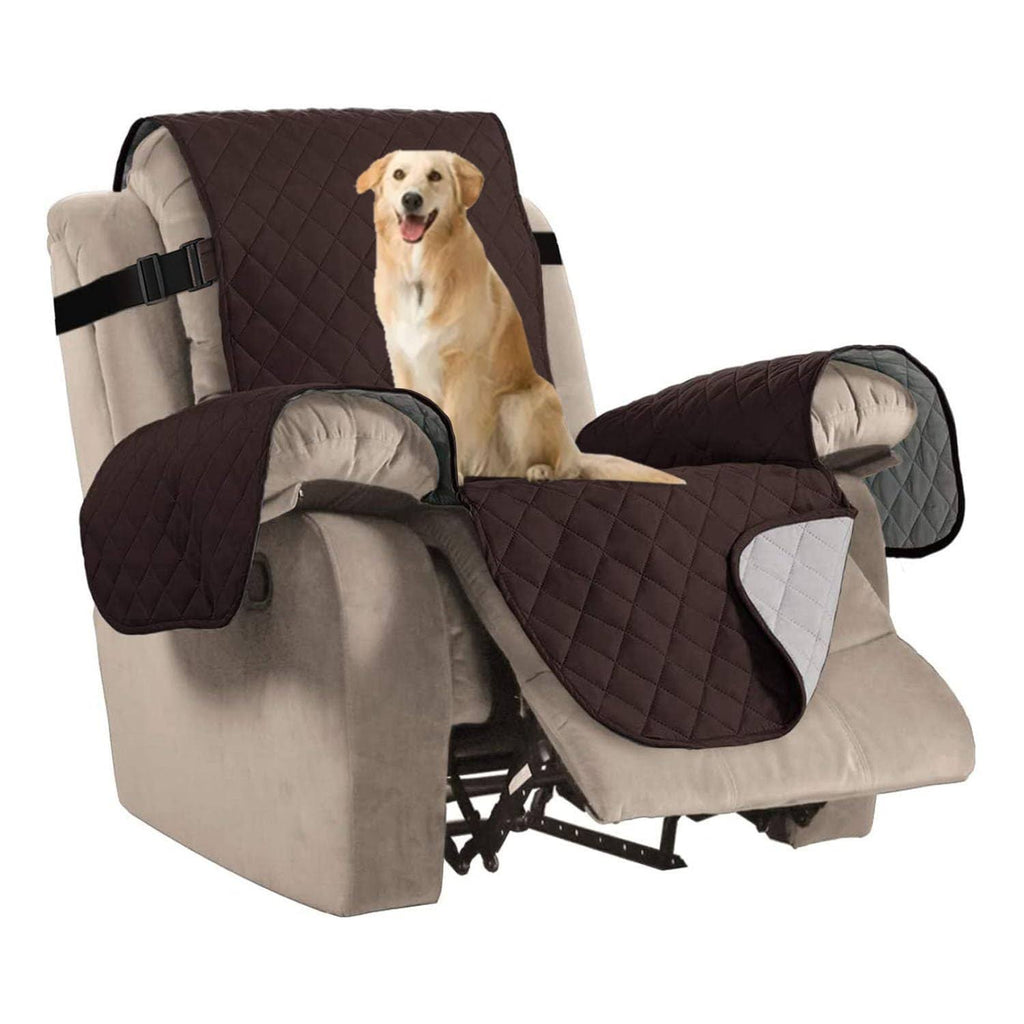 H.VERSAILTEX Reversible Quilted Recliner Covers Recliner Chair Cover Water Resistant Furniture Protector Washable Couch Cover with Elastic Straps