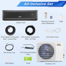 Load image into Gallery viewer, Energy Star 18000 BTU Mini Split Air Conditioner &amp; Heater, 21 SEER2 208-230V Inverter Split AC Unit with Heat Pump for Rooms up to 1250 Sq.Ft