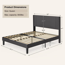 Load image into Gallery viewer, Bedroom Furniture Set - Includes Queen Bed Frame, Nightstands Set of 2, 5 - Drawer Dresser &amp; Double Wide 6 - Drawer Dresser - Modern Storage Solution for Stylish Home Decor, Black